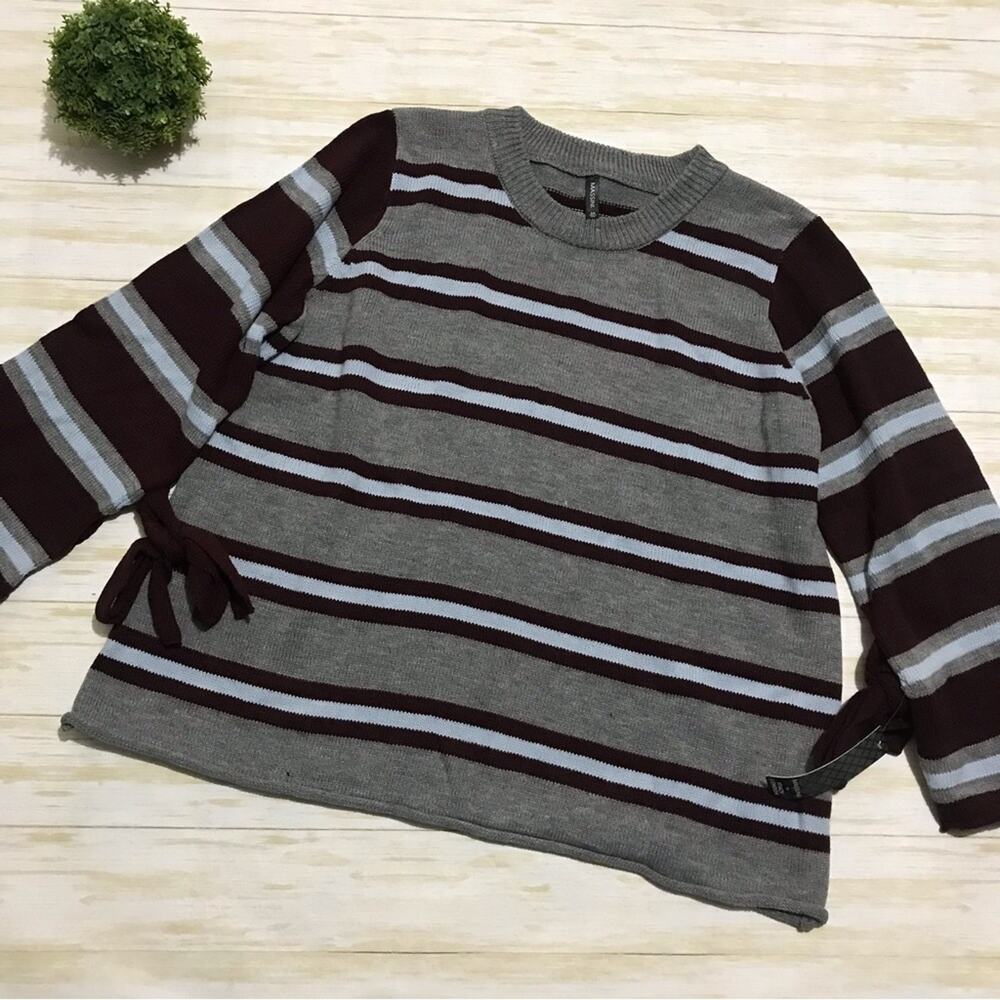 Massini NWT Striped Academia Flare Bell Tie Sleeves Women’s Plus Size‎ 1X